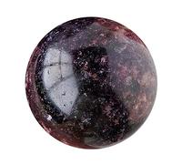 Lepidolite Ball Purple Mica Quartz Crystal Sphere Gemstone Ball with Wooden Base,mica Ball-4~5cm