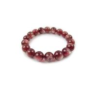 Lepidolite Beaded Bracelet - Natural Purple Crystal Stone for Calming & Balance - Stretch Healing Energy Jewelry 10-11mm