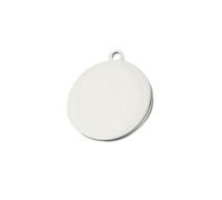 LEPIZ 20Pcs/Lot Size 10-30mm Mirror Polish Stainless Steel Charms Round Stamping Blanks Charms For DIY Making Jewelry Necklace-steel color-15mm