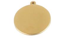 LEPIZ 20Pcs/Lot Size 10-30mm Mirror Polish Stainless Steel Charms Round Stamping Blanks Charms For DIY Making Jewelry Necklace-gold color-15mm