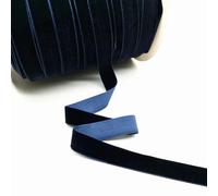LEPIZ 5 Yards 6-25mm Handmade Ribbon Gift Wrapping Velvet Ribbon, Perfect for Wedding Party Decoration, Hair Bow, Christmas - Dark Blue, 1 inch Wide