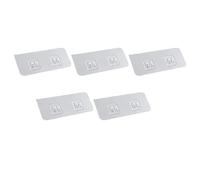 LEPIZ Wall Mounted Adhesive Hook Under Wire Shelf Rack Hanger Holder Insert Clamp Organizer Decor Bracket Key Accessories for Hanging-6x14cm 5pcs