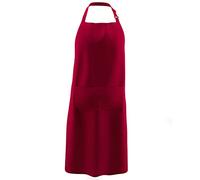 lepni.me Chefs Aprons | Cooking Baking Grilling for Home Restaurant | Premium Kitchen Apron with Double Pocket for Men Women (Adults Burgundy Blank)