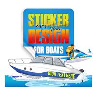 lepni.me Custom Boat Decal | Add Your Own Name Photo Registration Numbers and Letters | Personalised Vinyl Graphics Sticker for Boats Kayak Jet Ski