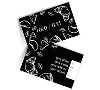 lepni.me Custom Business Cards for Master Baker, Pizza Maker with Name, Phone, Email Personalized Business Cards with Black Design for Bakery, Cafe Simple/Mat/Laminated
