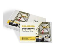 lepni.me Custom Handyman Business Cards with Your Name, Phone, Email Personalized White & Yellow Business Cards for Mechanic and Repairing Solutions Gloss or Mat, Simple or Laminated, All PCS