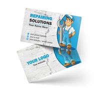 lepni.me Custom Handyman Business Cards with Your Name, Phone, Email, Site Personalized Painted Wall Design Business Cards for Mechanic and Repairing Solutions Gloss or Mat, Simple or Laminated