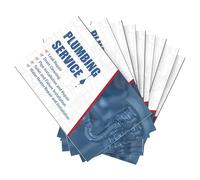 lepni.me Custom Plumber Business Cards with Your Name, Phone, Email, Social Media, Site Personalized White and Blue Plumbers Business Cards Front/Back Side, Gloss Mat, Simple or Laminated, All PCS