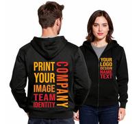 lepni.me Custom Zip-Up Hoodie - Unisex Personalized Sweatshirt with Name or Text | Full-Zip Jacket | Plain Options for Events, Work & Everyday Wear