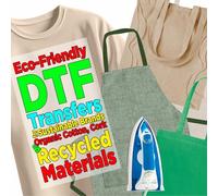 lepni.me Eco-Friendly Personalised Iron-on Transfers for Sustainable Brands | DTF Customisation for Organic Cotton, Cork & Recycled Materials | Oeko-TEX® Certified | Heat Press or Iron Application