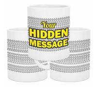 lepni.me Hidden Message Mug - 350ml Custom Ceramic Cup for Proposal, Pregnancy Reveal, Pride, Valentine’s, Godparent Ask or Mom & Dad Surprises - Unique Personalized Gift (Vertical Message)