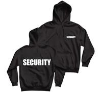 lepni.me Hoodie Sweatshirt Security Crew Uniform Event Staff Party Bar Club Workwear for Bodyguard (M Black White)