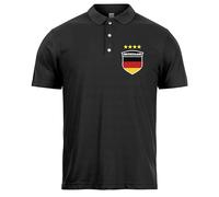 lepni.me Mens Germany Football Polo Shirt with Your Name and Number | German Flag Badge Personalised Jersey Custom Top Championship (XL Black Without Print)