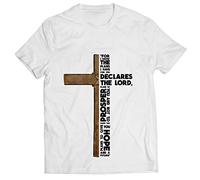 lepni.me Mens T-Shirt Chrsitian Scripture Bible Verse Graphic Cross Religious Gift (5XL White Multi Color)