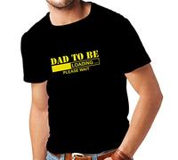 lepni.me Men's T-Shirt Dad to Be Pregnancy Announcement New Daddy Funny Gift Ideas (Medium Black Yellow)