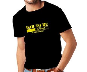 lepni.me Men's T-Shirt Dad to Be Pregnancy Announcement New Daddy Funny Gift Ideas (Medium Black Yellow)