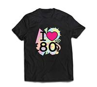 lepni.me Mens T-Shirt I Love 80s Old School Band Concert Clothing Music Merch (XL Black Multi Color)