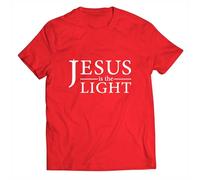 lepni.me Mens T-Shirt Jesus Christ is the Light, God's Love - Easter - Resurrection - Nativity- Religious Christian Gifts