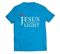 lepni.me Mens T-Shirt Jesus Christ is the Light, God's Love - Easter - Resurrection - Nativity- Religious Christian Gifts