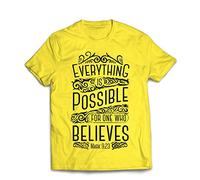lepni.me Mens T-Shirt Jesus: Everything is Possible for One Who Believes