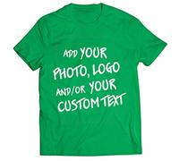 lepni.me Mens T-Shirt Make Your Own Personalised Design with Favorite Photo or Custom Text (3XL Green Multi Color)