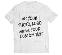 lepni.me Mens T-Shirt Make Your Own Personalised Design with Favorite Photo or Custom Text (M White Multi Color)