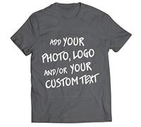 lepni.me Mens T-Shirt Make Your Own Personalised Design with Favorite Photo or Custom Text (XL Graphite Multi Color)