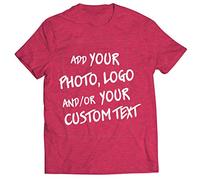 lepni.me Mens T-Shirt Make Your Own Personalised Design with Favorite Photo or Custom Text (XL Heather Red Multi Color)