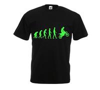 lepni.me Mens T-Shirt Motocross Evolution Dirt Bike Motorcycle Gear Racing Wear Motorbike Off-Roading (M Black Green)