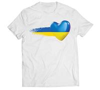 lepni.me Mens T-Shirt Ukraine Flag Shirt Ukrainian Heart Symbol Ukrainian Clothing (5XL White Multi Color)