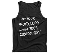 lepni.me Men's Tank Top Make Your Own Personalised Design with Favorite Photo or Custom Text (5XL Black Multi Color)