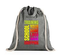 lepni.me Personalised Drawstring Bag for Kids or Canvas Tote Bag for Women | Premium Organic Cotton | For School, Shopping or Gym | Custom Design With Text or Photo (Drawstrig/Tote Bag Black Multi)