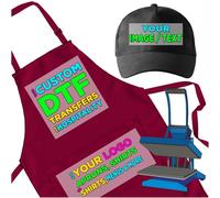 lepni.me Personalised Iron-on Transfers for Hospitality | Add Your Custom DTF Logo to Aprons, Shirts, Menus & More | Heat Press or Iron Compatible Textile Decals