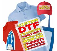 lepni.me Personalised Iron-On Transfers for T-Shirts, Babywear, Aprons & More | Custom DTF for Family Gifts | Easy DIY with Heat Press or Iron | Full-Color Fabric Decals