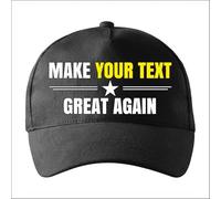 lepni.me Personalised Make Great Again Cap with Your Custom Text or Name | Adjustable Printed Unisex Baseball Caps | Buckle Closure Trucker Hats for Men Women (Adults Black Multi Color)