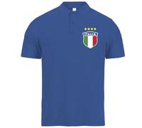 lepni.me Personalised Men's Italy 2026 Football Polo Shirt Short Sleeve | Custom Name and Number | Italy Flag Design
