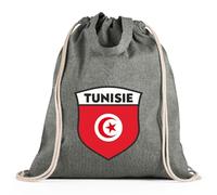 lepni.me Personalised Tunisia 2026 Football Drawstring Bag | Kids PE Kit Gym Sack | Custom Tunisia Flag Design (Drawstring/Tote Bag Black Multi Color)