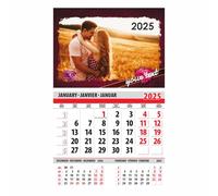 lepni.me Personalised Wall Calendar 2025 1 Months to View | Design Your Own Photos & Text | Custom Valentines Day Decorations | Family Calendars
