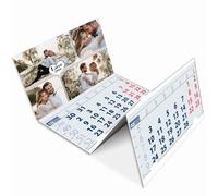 lepni.me Personalised Wall Calendar 2026 3 Months to View | Design Your Own Photos Logo Text | Custom Calendars for Family Wedding Pictures