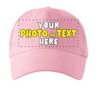 lepni.me Personalized Kids Baseball Cap, Hat with Custom Print on Front Side Pink