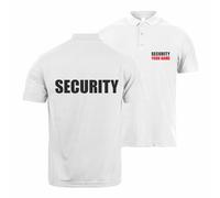 lepni.me Polo Shirts Security Crew Uniform Event Staff Party Bar Club Workwear for Bodyguard M White Custom