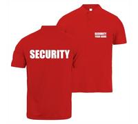 lepni.me Polo Shirts Security Crew Uniform Event Staff Party Bar Club Workwear for Bodyguard XXL Red Custom