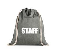 lepni.me Staff Drawstring Bag | Personalized Lightweight Bag with Name or Title | Custom Work Bag for Events, Hospitality, Security & Crew Use (M Black Multi Color)