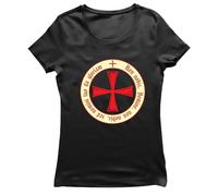 lepni.me Women's T-Shirt God Wills it! The Knight Templar Crusaders Red Cross