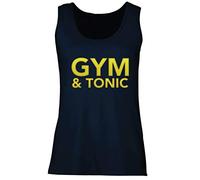 lepni.me Women's Tank Top Gym and Tonic Funny Fitness Workout Gin Lovers Gift (M Blue Multi Color)