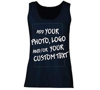 lepni.me Women's Tank Top Make Your Own Personalised Design with Favorite Photo or Custom Text (XXL Blue Multi Color)