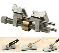 LepoHome Stainless Steel Stripping Guide with Brass Roller for Fixed Angle Wood Chisel Sharpener Planer Blade (Clamp Width Range 0.2-8.9 cm)