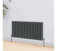 Leporce Rome Dual Panel Designer Radiator, Anthracite 600 X 1600mm