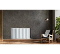 Leporce Rome Dual Panel Designer Radiator, White 400 X 1600mm