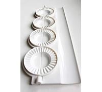 Leporinum Pierogi Maker - Silicone, White, Round, Four Pierogies at Once